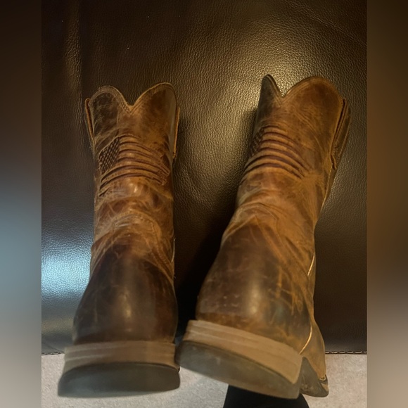 Youth Ariat Patriotic Cowboy Boots youth size 5.0, Brown - Picture 5 of 6